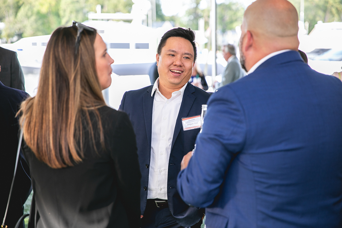 Associate Asset Manager Angus Yau mingles at Croatan's first annual investor appreciation event.